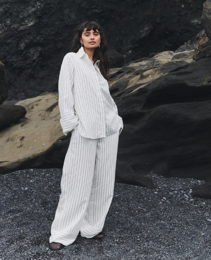 Levete Room Kerry Star White Stripe Trousers