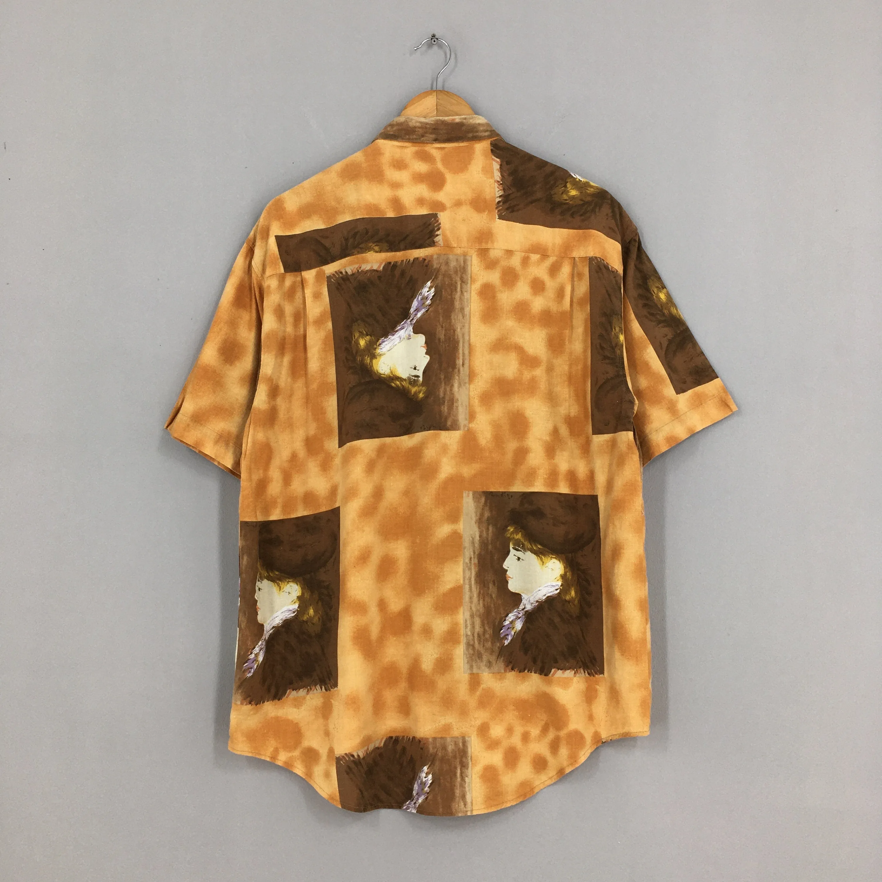 Lizz Mart Pop Art Rayon Shirt Medium