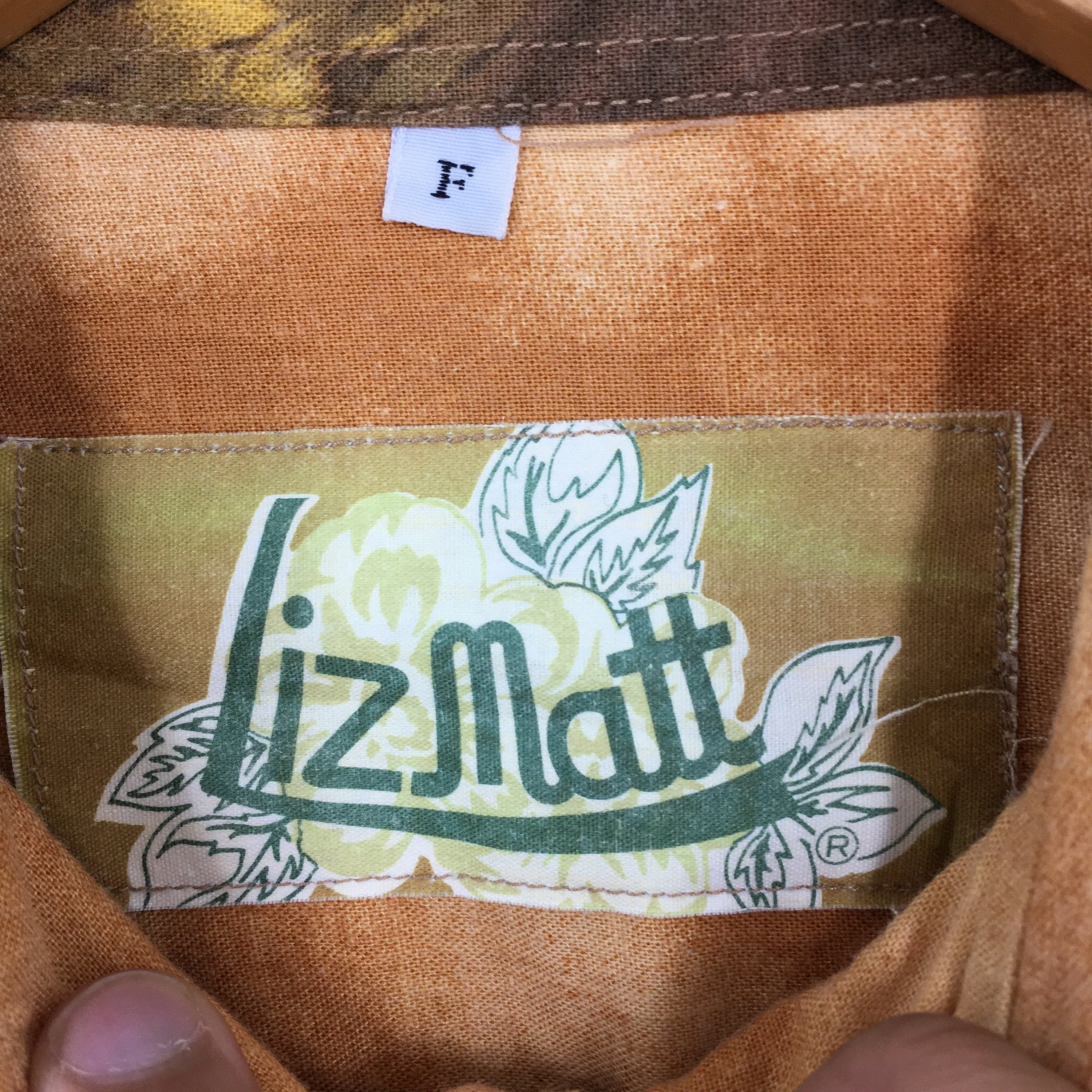 Lizz Mart Pop Art Rayon Shirt Medium