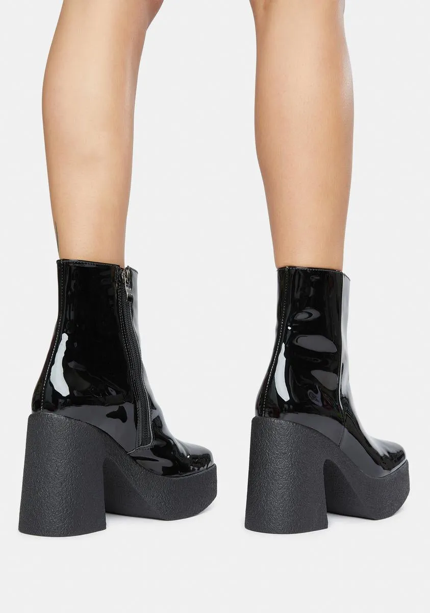 Mazikeen Patent Platform Boots