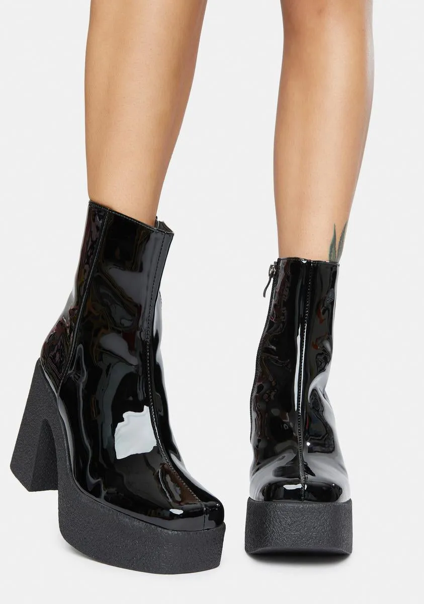 Mazikeen Patent Platform Boots