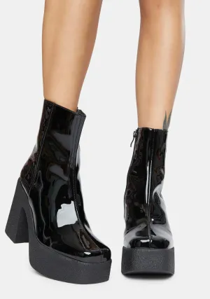 Mazikeen Patent Platform Boots
