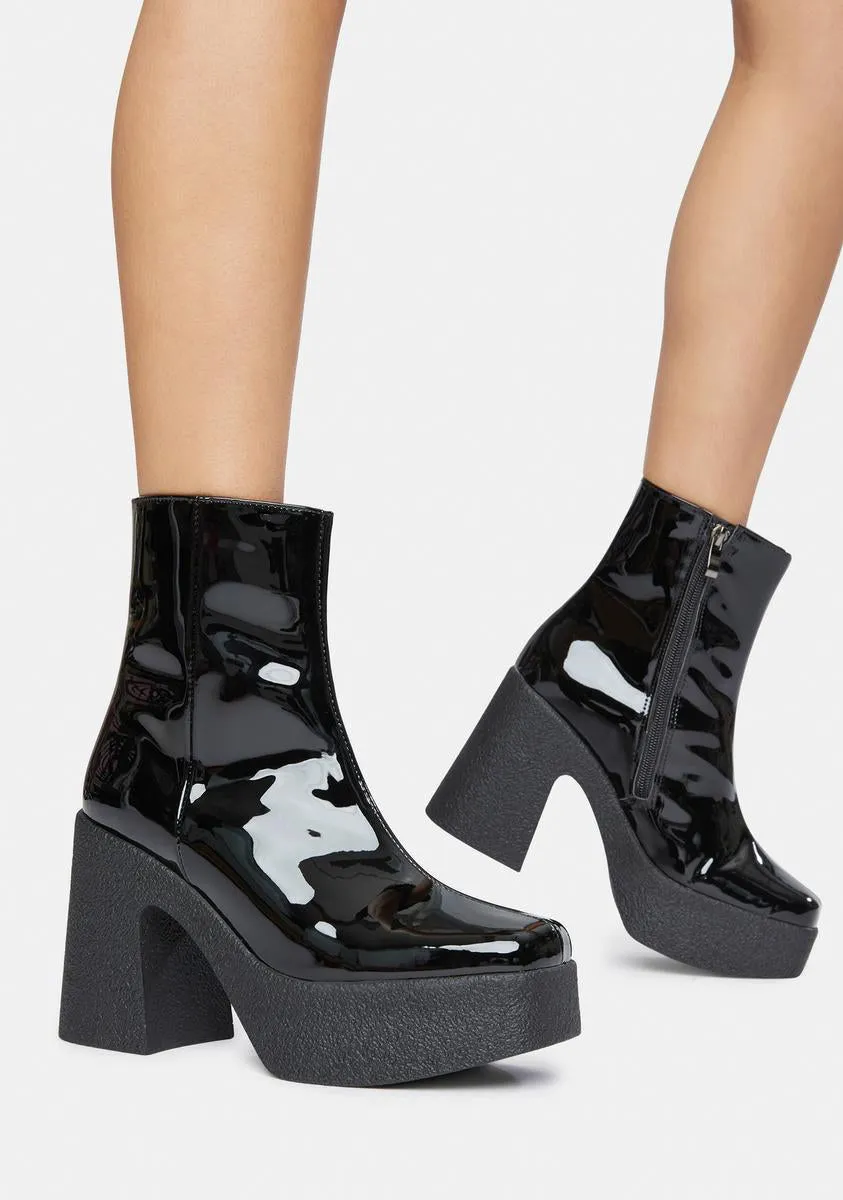Mazikeen Patent Platform Boots