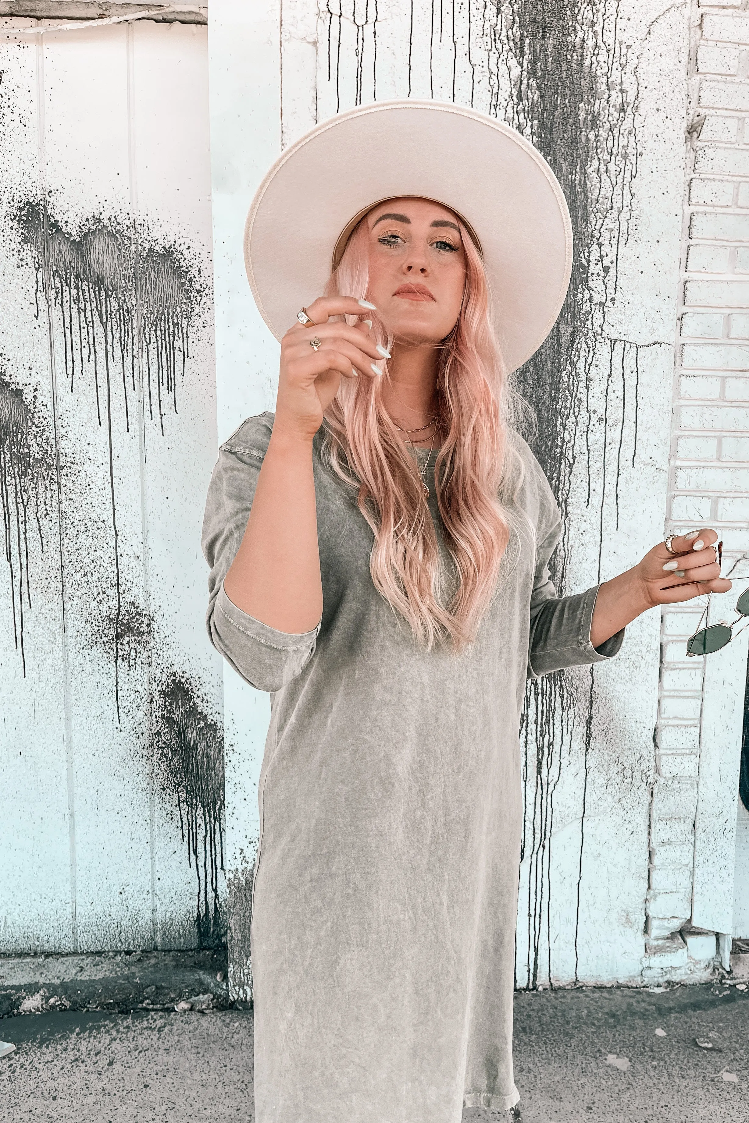 Meet Me Mineral Wash Midi Dress