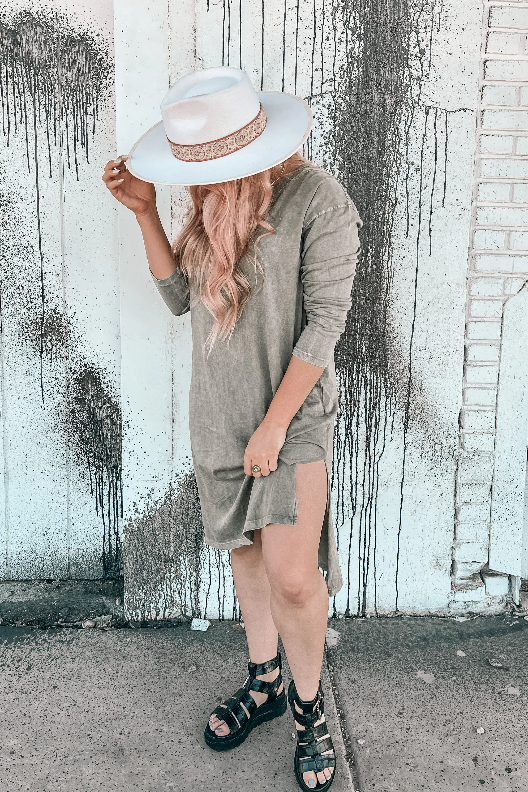 Meet Me Mineral Wash Midi Dress
