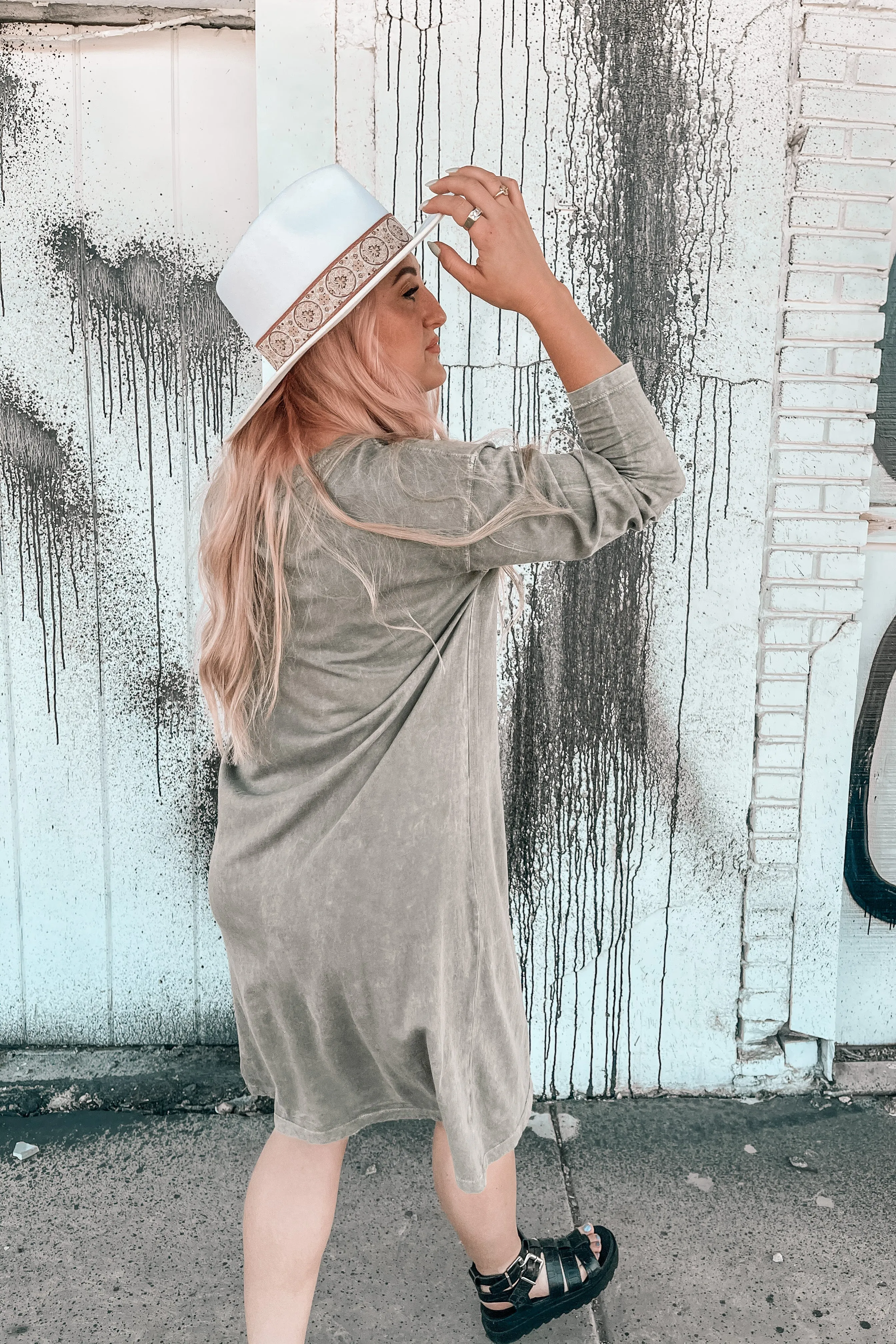Meet Me Mineral Wash Midi Dress