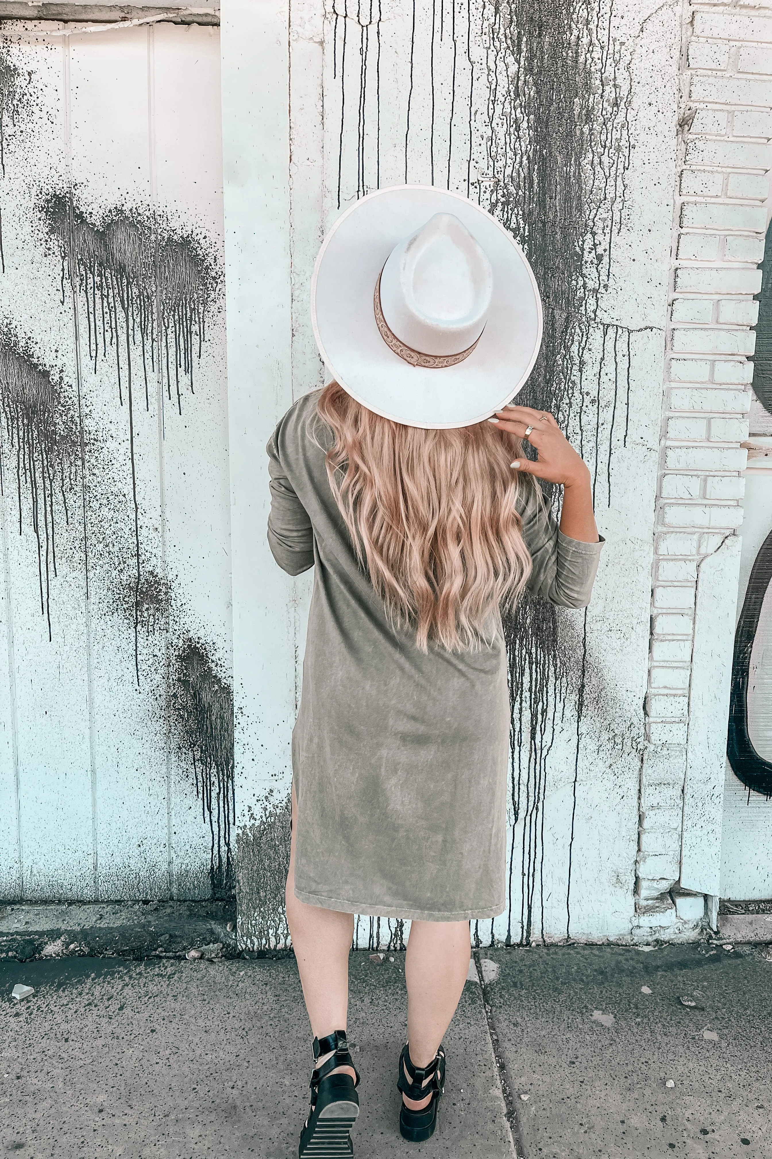 Meet Me Mineral Wash Midi Dress