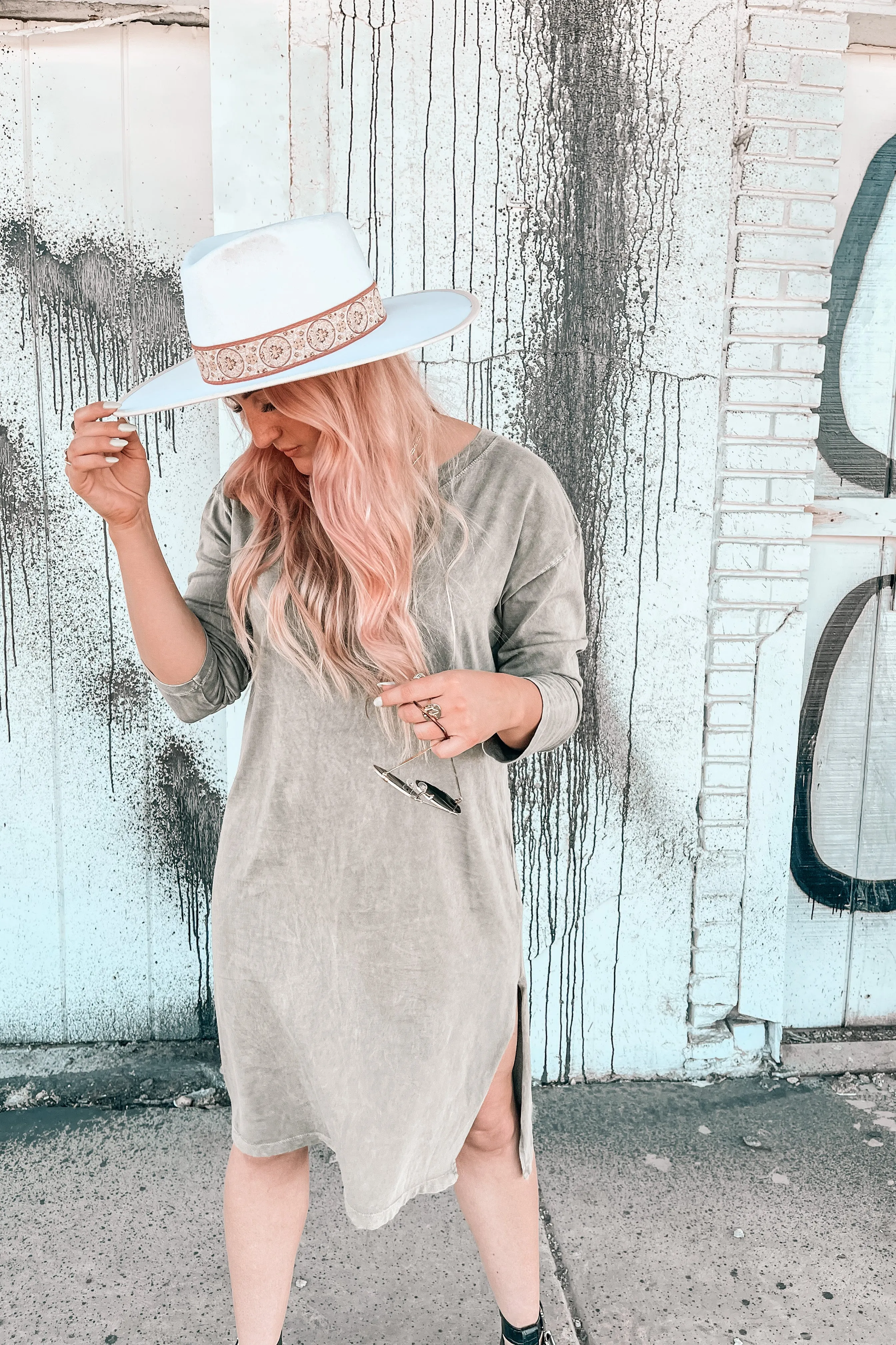 Meet Me Mineral Wash Midi Dress