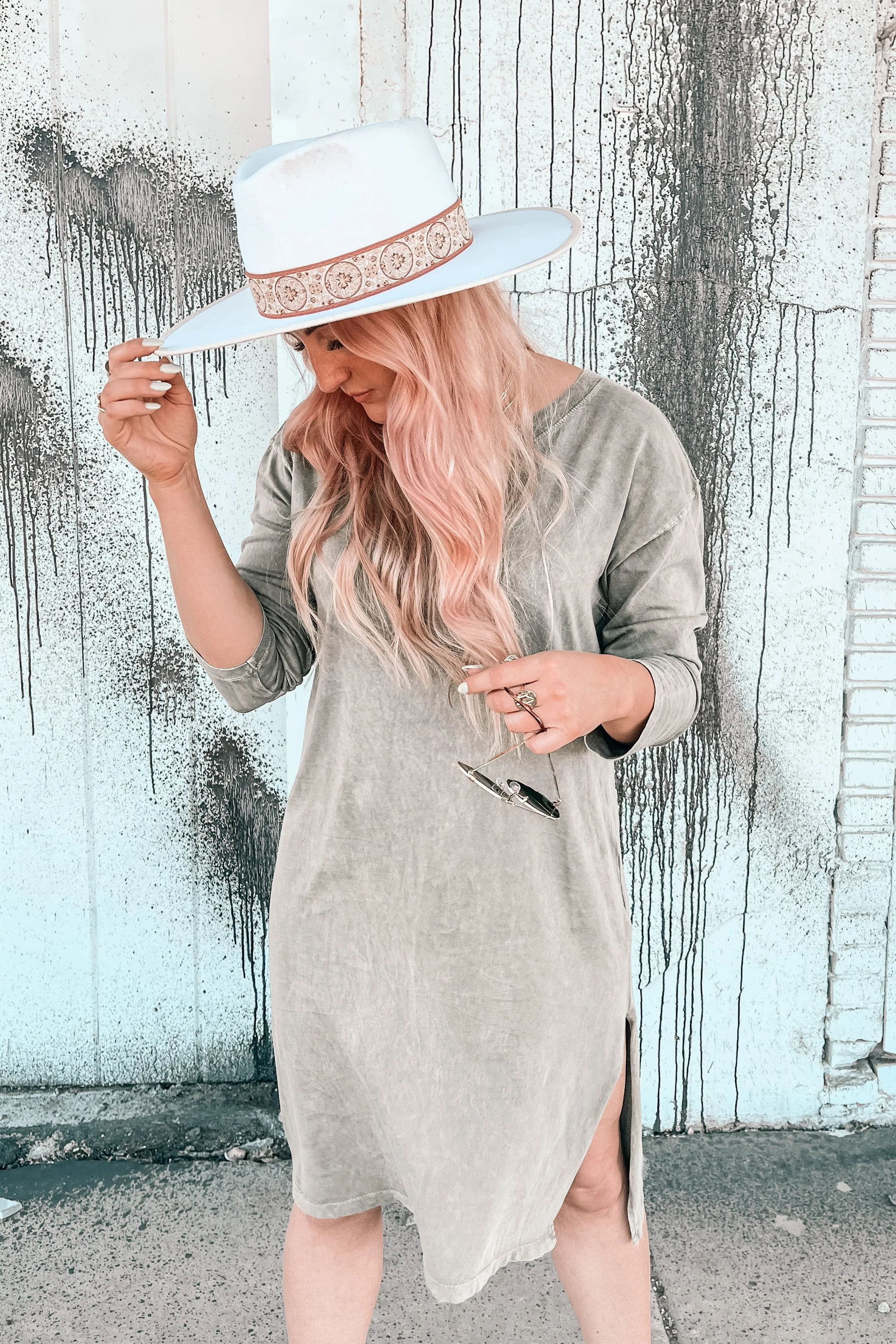Meet Me Mineral Wash Midi Dress