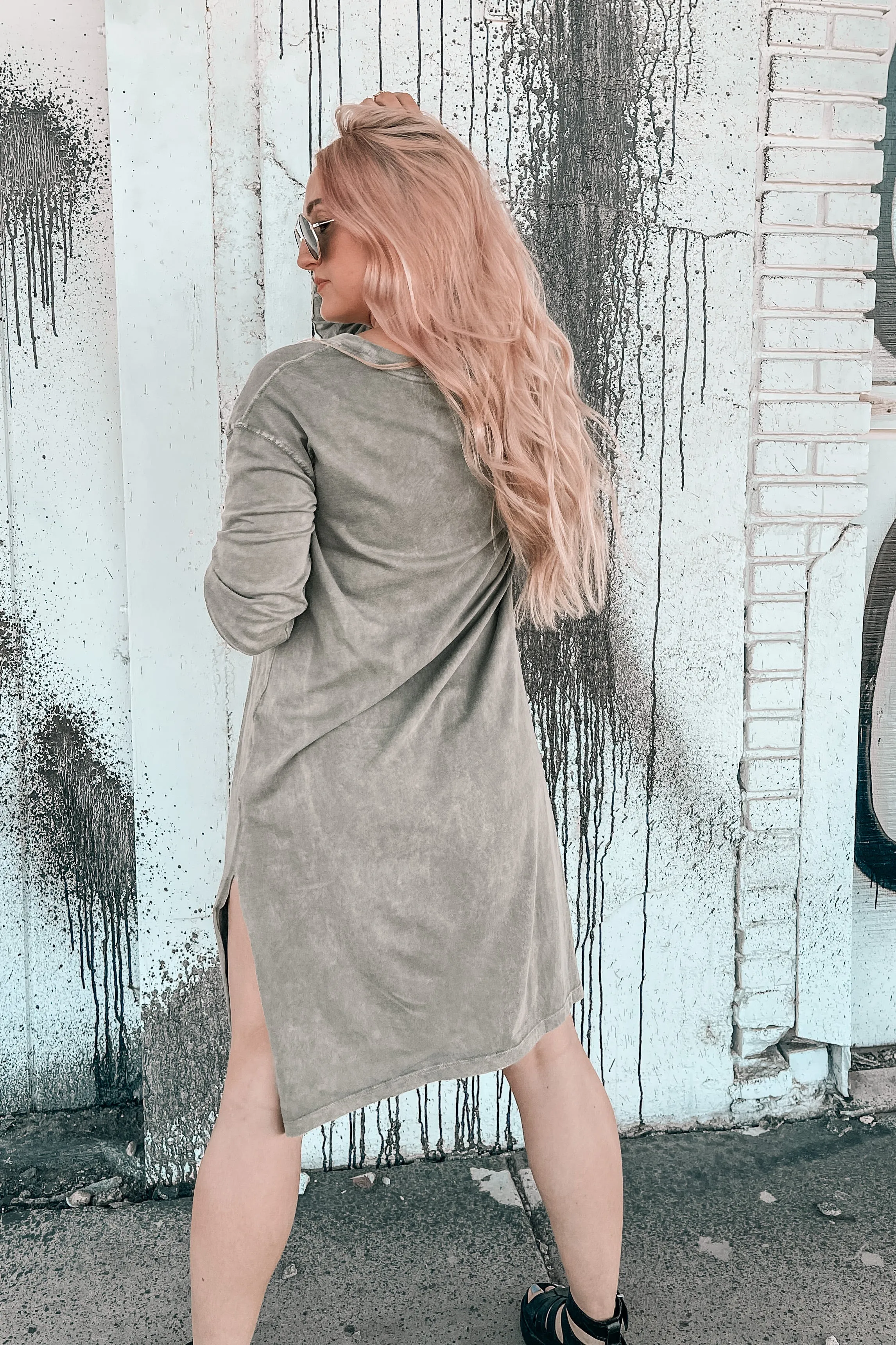 Meet Me Mineral Wash Midi Dress