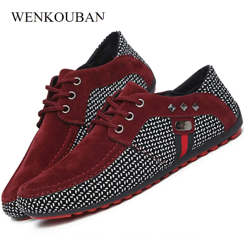 Men Flat Shoes Casual Male Loafers  Formal Shoes Lace Up Casual Shoes