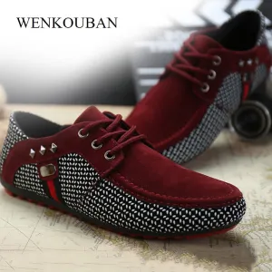 Men Flat Shoes Casual Male Loafers  Formal Shoes Lace Up Casual Shoes