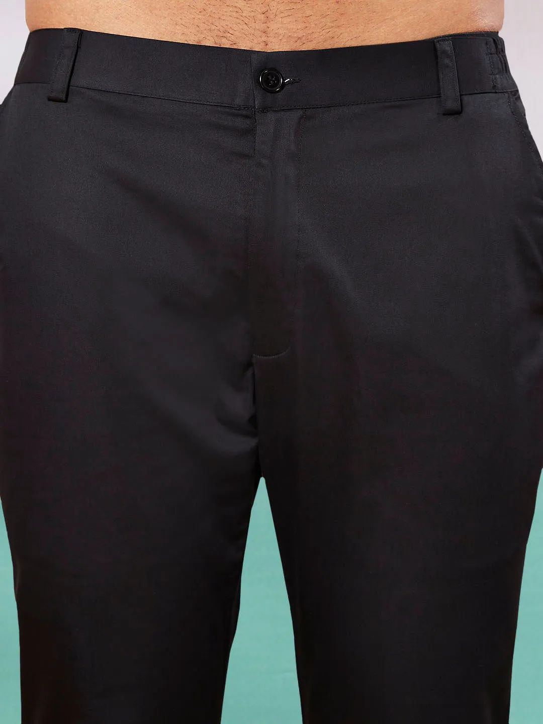 Men's Black Rayon Kurta & Pyjama Set