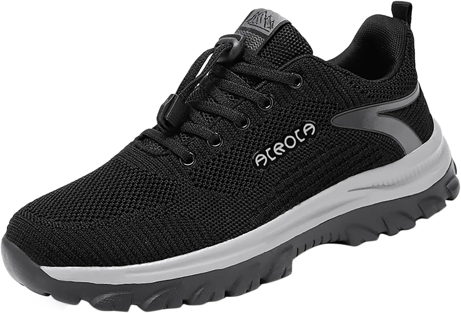 Mens Breathable Lace Up Running Shoes Recovery Air Athletic Running Tennis Shoe Men's Arch Support Insole Shoes