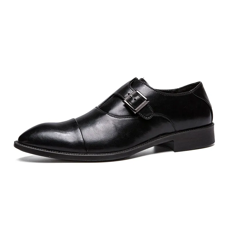 Men's Dress Shoes Size 38-47 Black Classic Point Toe Oxfords For Men