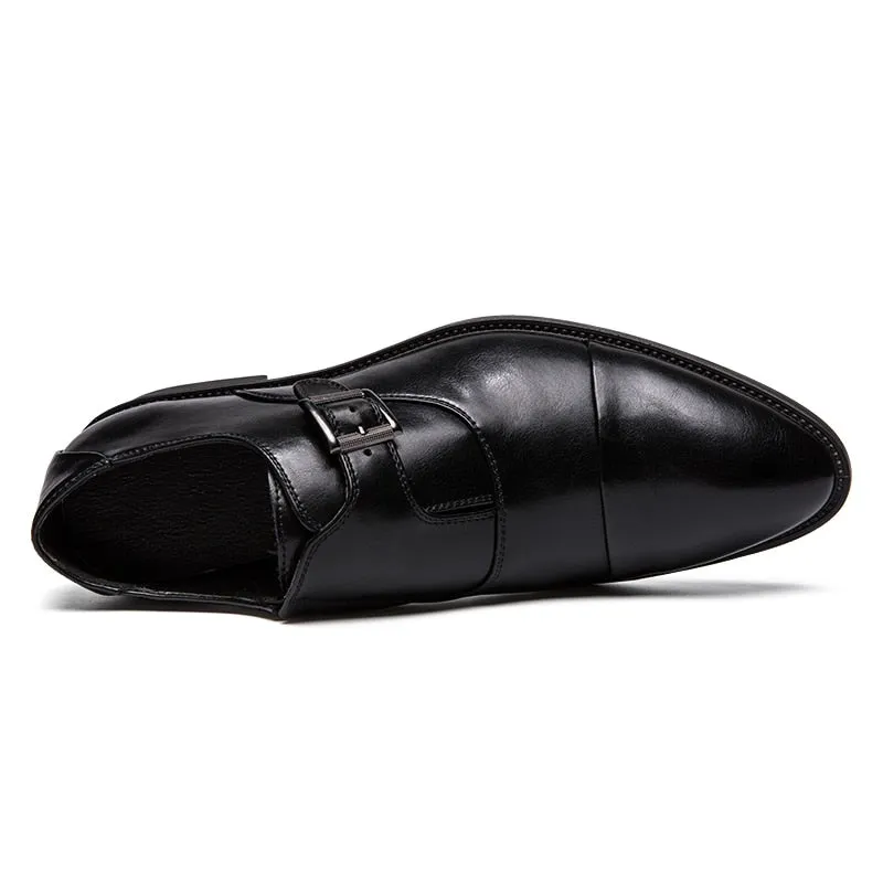 Men's Dress Shoes Size 38-47 Black Classic Point Toe Oxfords For Men