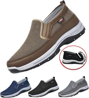 Mens Shoes Slip On Breathable Lightweight Non-Slip Shoes Orthopedic Sports Shoes Flat Walking Loafers Comfort Non Slip Outdoor Flats Sneakers Walking Hiking Driving Casual Boat Shoes