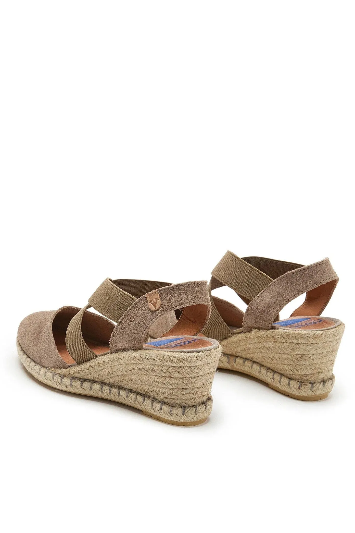 Mila Serraje Suede Leather Espadrille Sandals - Piedra