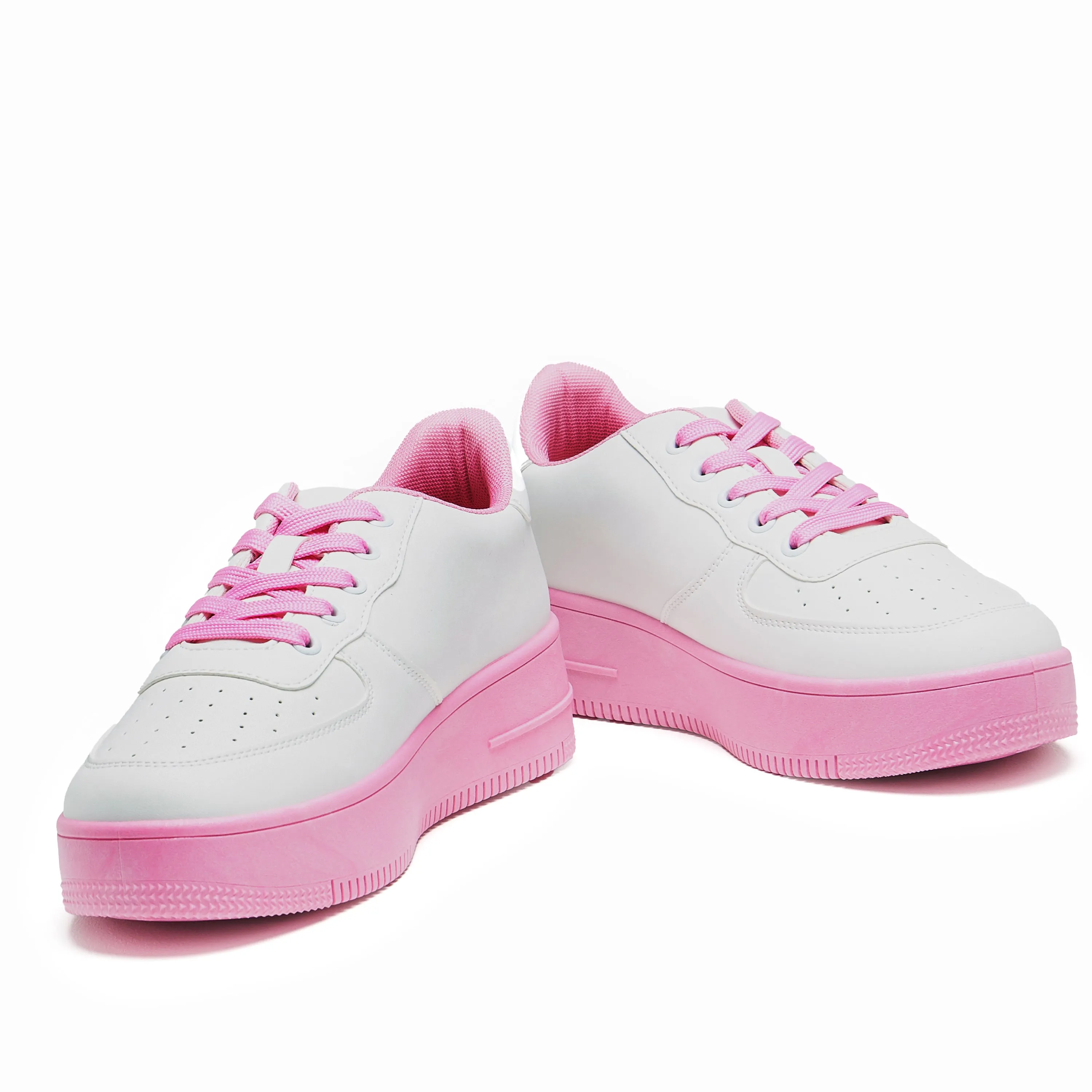 Morning Sakura Platform Trainers - White