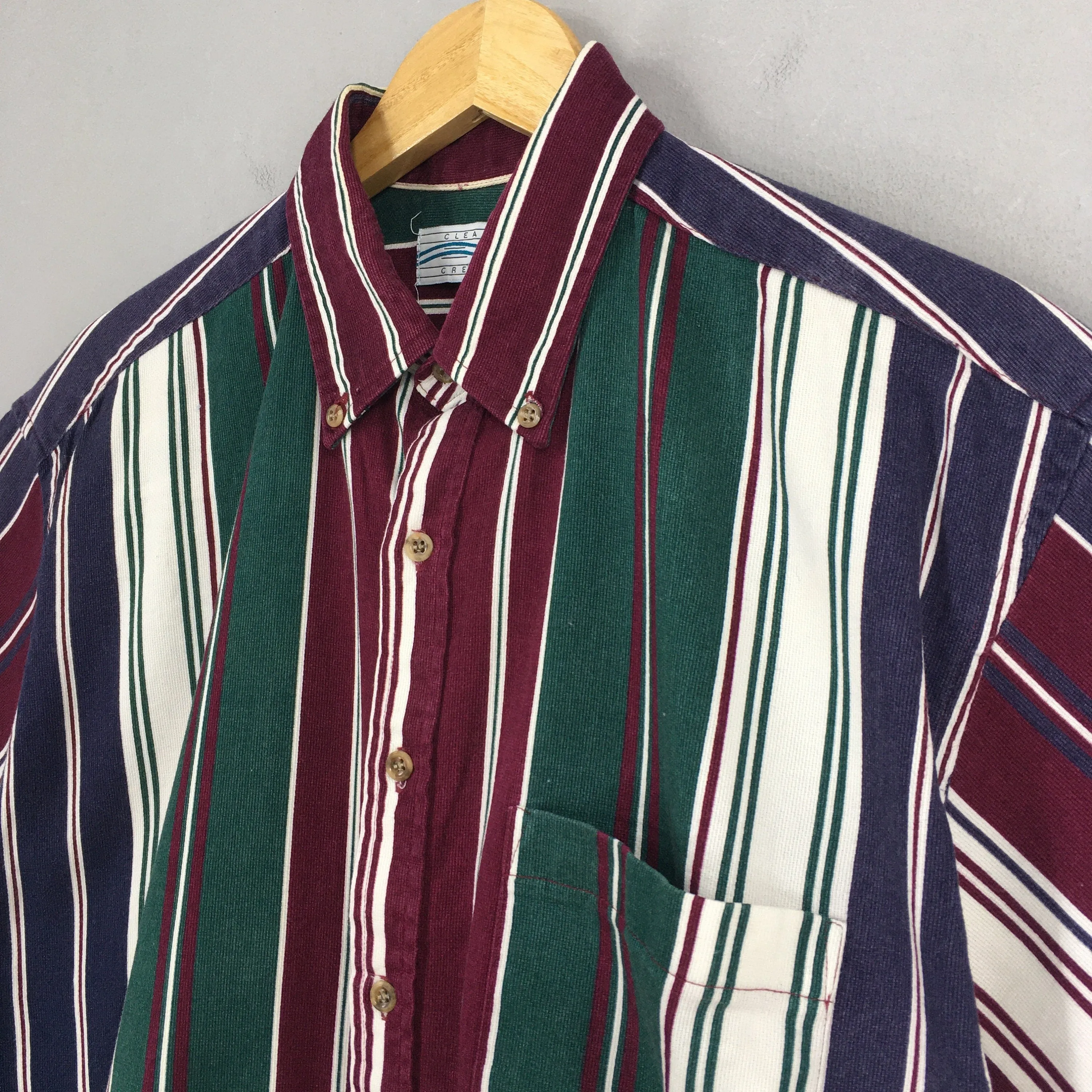 Multicolor Stripes Flannel Shirt Large