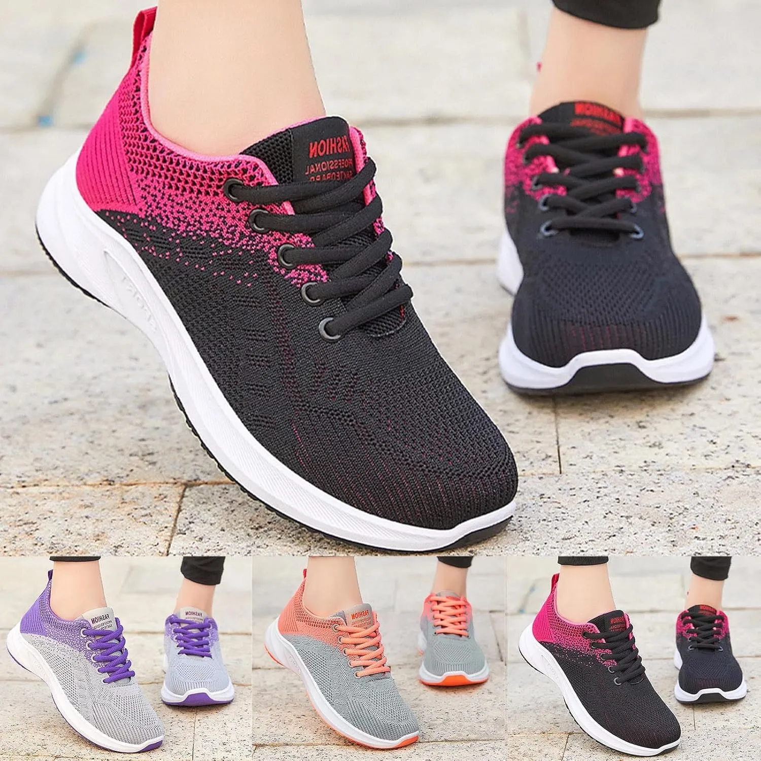 Musabela Orthopedic Shoes for Women, Women Comfortable Walking Shoes Slip On Sneakers with Arch Support Tennis Shoes