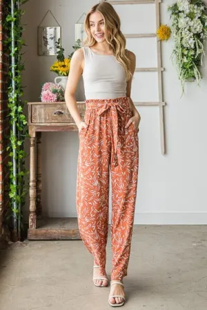 ONLINE EXCLUSIVE Heimish Printed Tied Straight Casual Pants