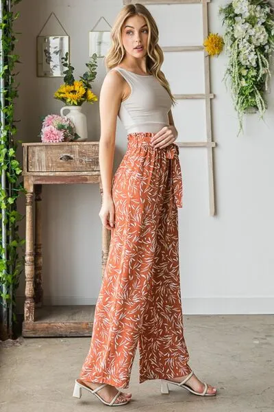 ONLINE EXCLUSIVE Heimish Printed Tied Straight Casual Pants