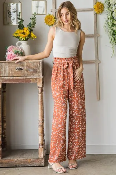 ONLINE EXCLUSIVE Heimish Printed Tied Straight Casual Pants