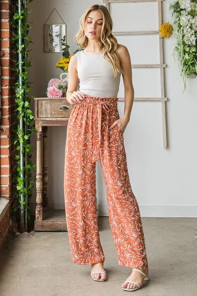 ONLINE EXCLUSIVE Heimish Printed Tied Straight Casual Pants