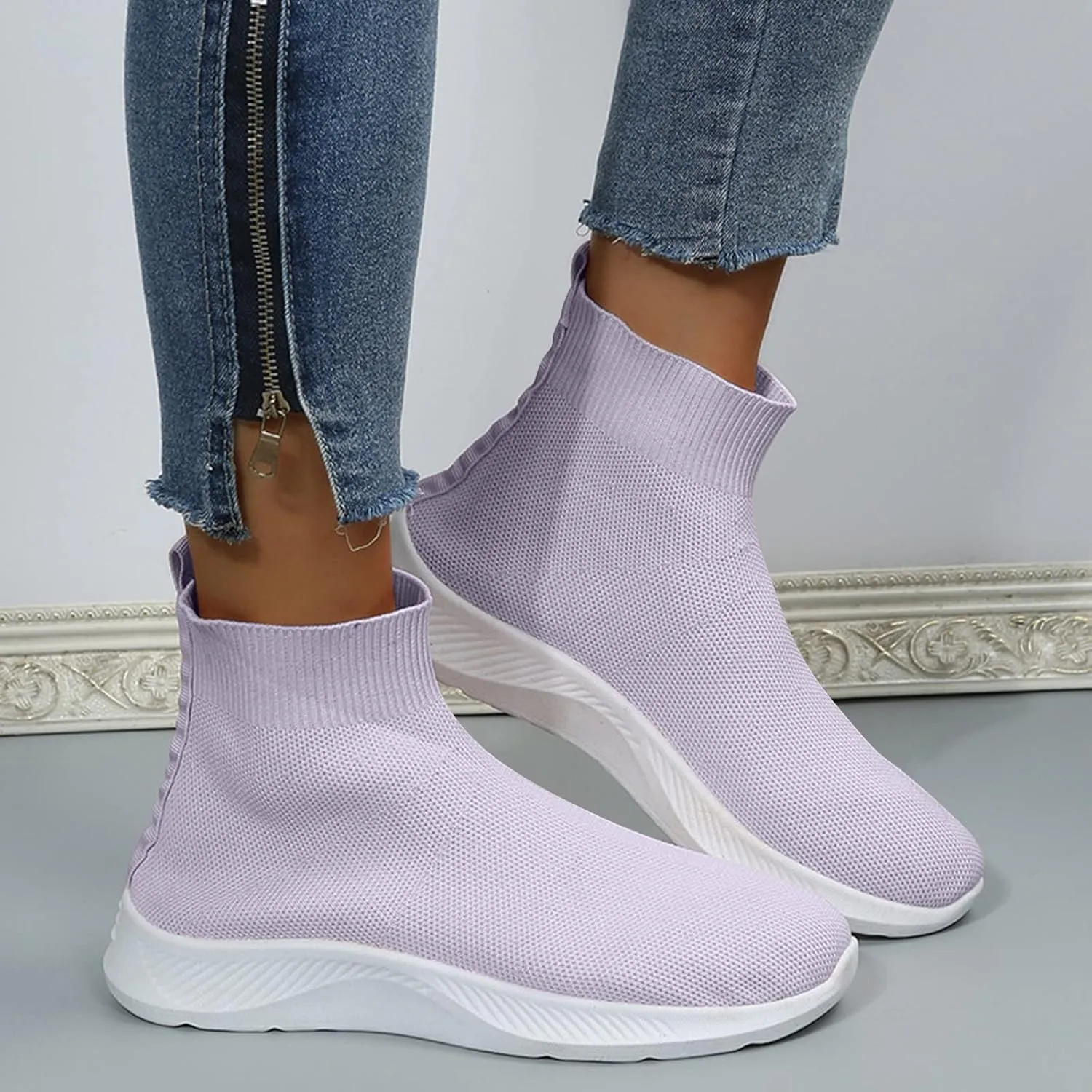 Platform Sneakers for Women Fashion Tan Women's Hiking Shoes Arch Support Womens Slip On Shoes with Arch Support Business Casual Wedge Sneakers for Women 2023 Athletic Shoes Women Wide Toe Box