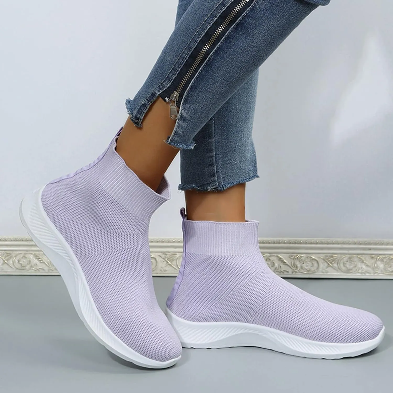 Platform Sneakers for Women Fashion Tan Women's Hiking Shoes Arch Support Womens Slip On Shoes with Arch Support Business Casual Wedge Sneakers for Women 2023 Athletic Shoes Women Wide Toe Box