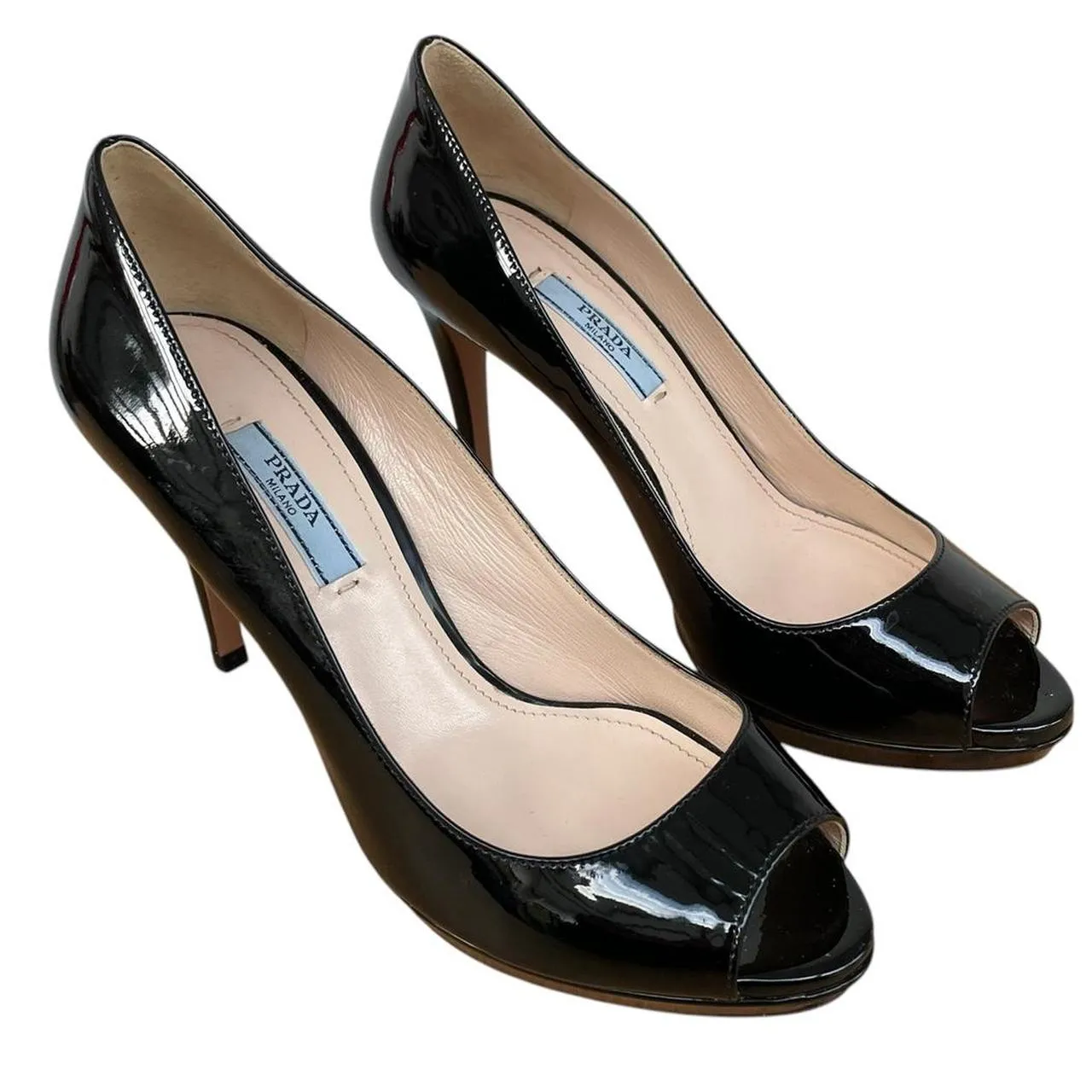 Prada Patent Leather High Heels UK 3