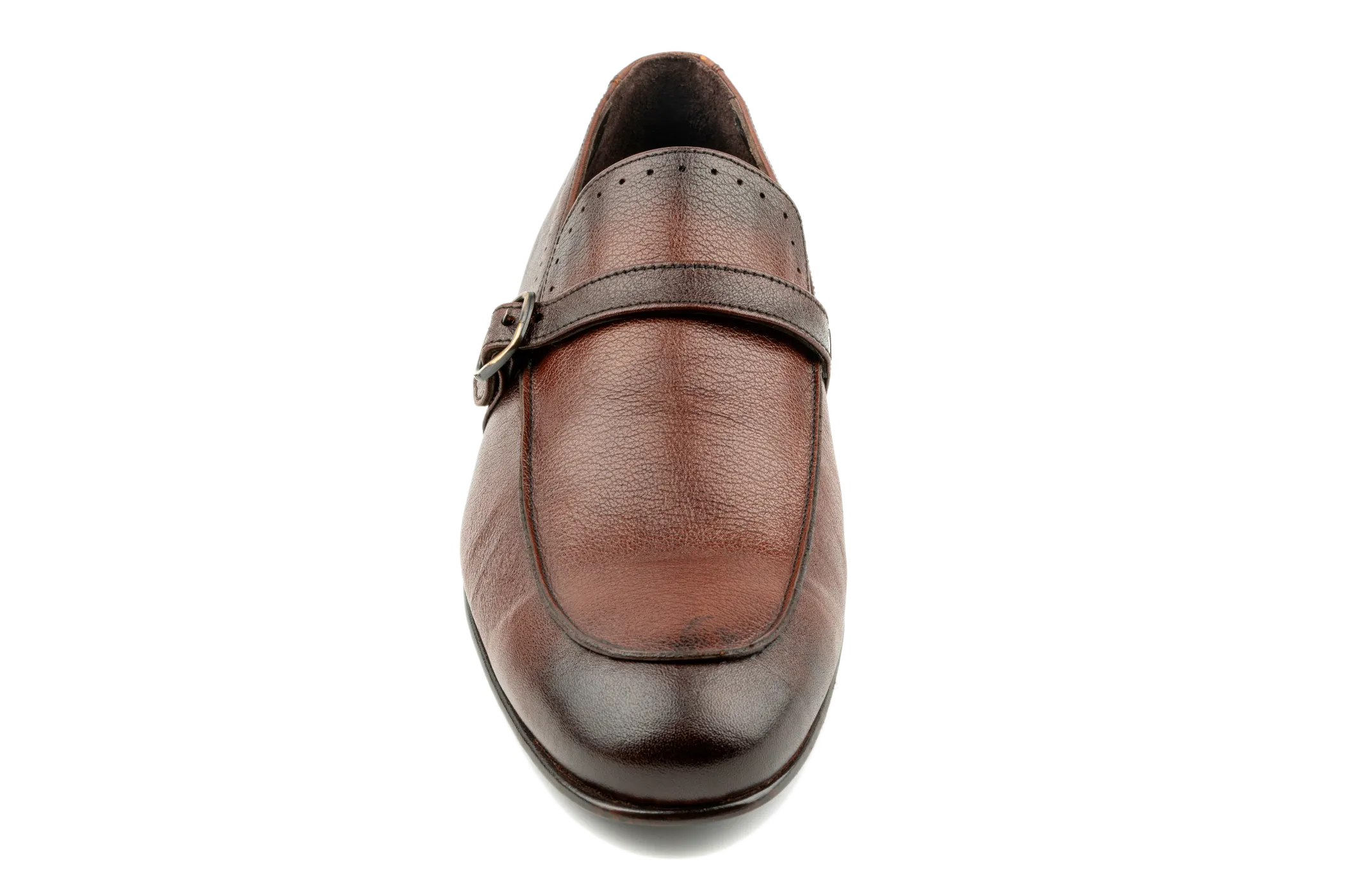 Premium Top Grain Calfskin Leather Loafers for Men Slip On Loafers, Brown Leather Loafers,  Buckled Leather Loafers , Apron Toe  Jem by Debbano