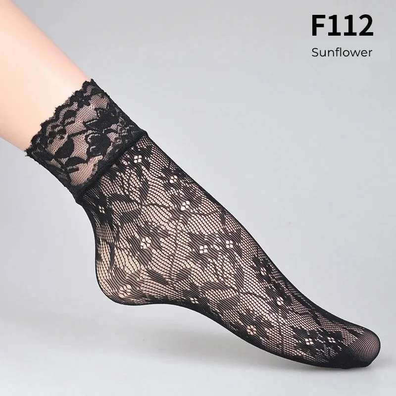 Retro Floral Ankle Socks Series 1