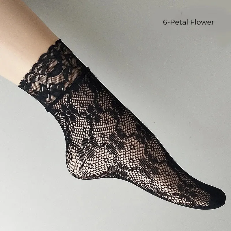 Retro Floral Ankle Socks Series 1
