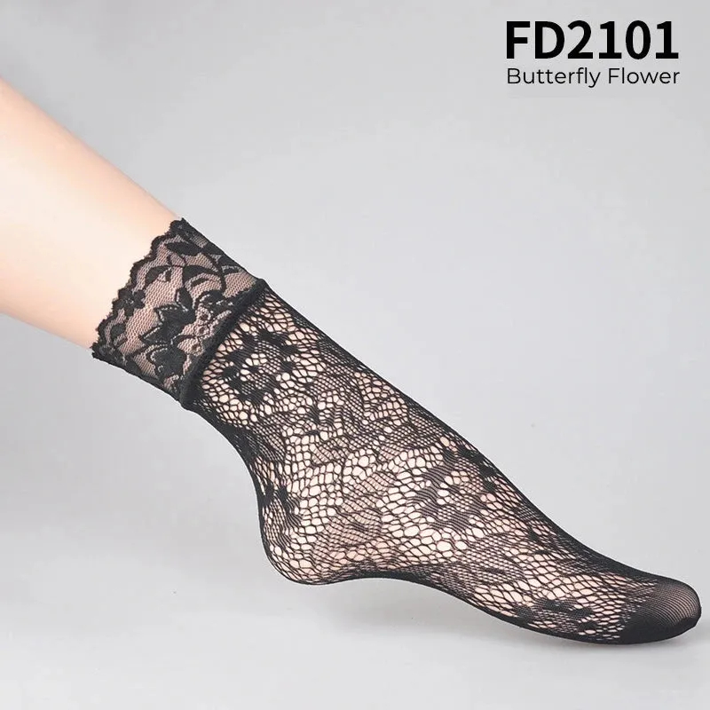 Retro Floral Ankle Socks Series 1