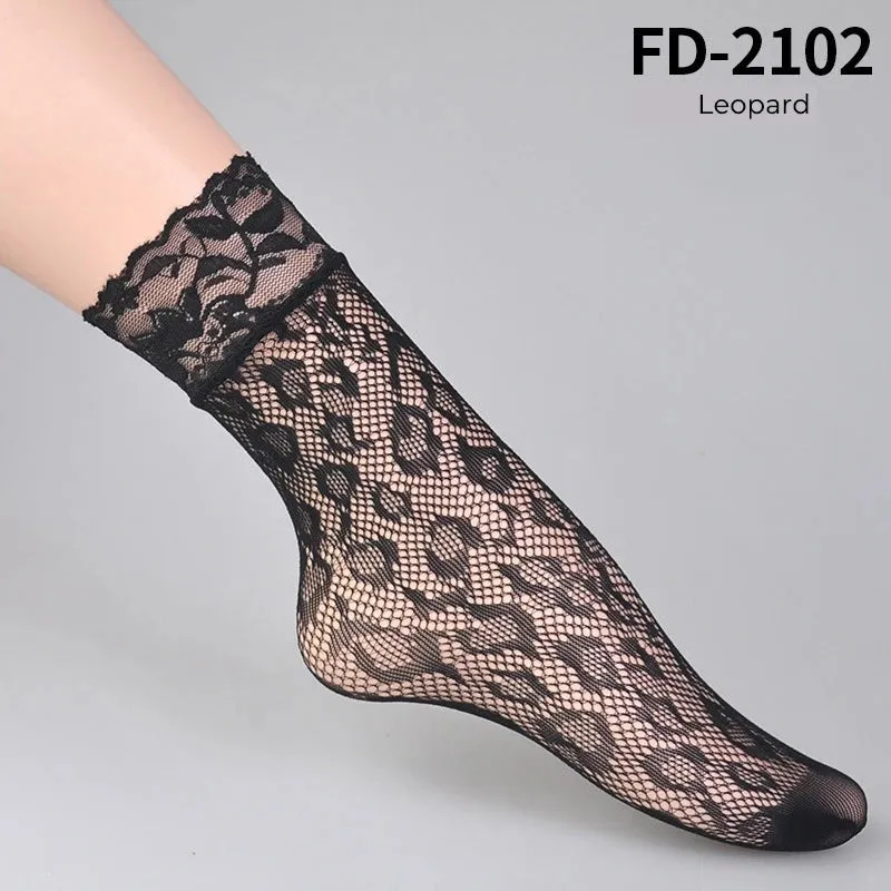 Retro Floral Ankle Socks Series 1