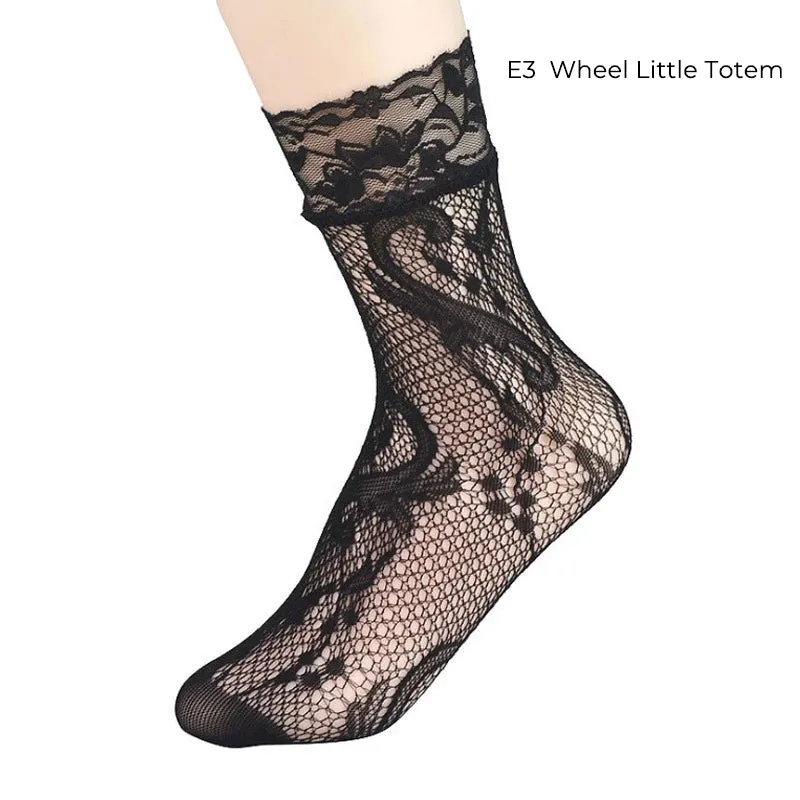 Retro Floral Ankle Socks Series 1