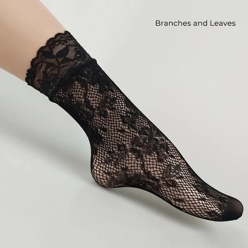 Retro Floral Ankle Socks Series 1