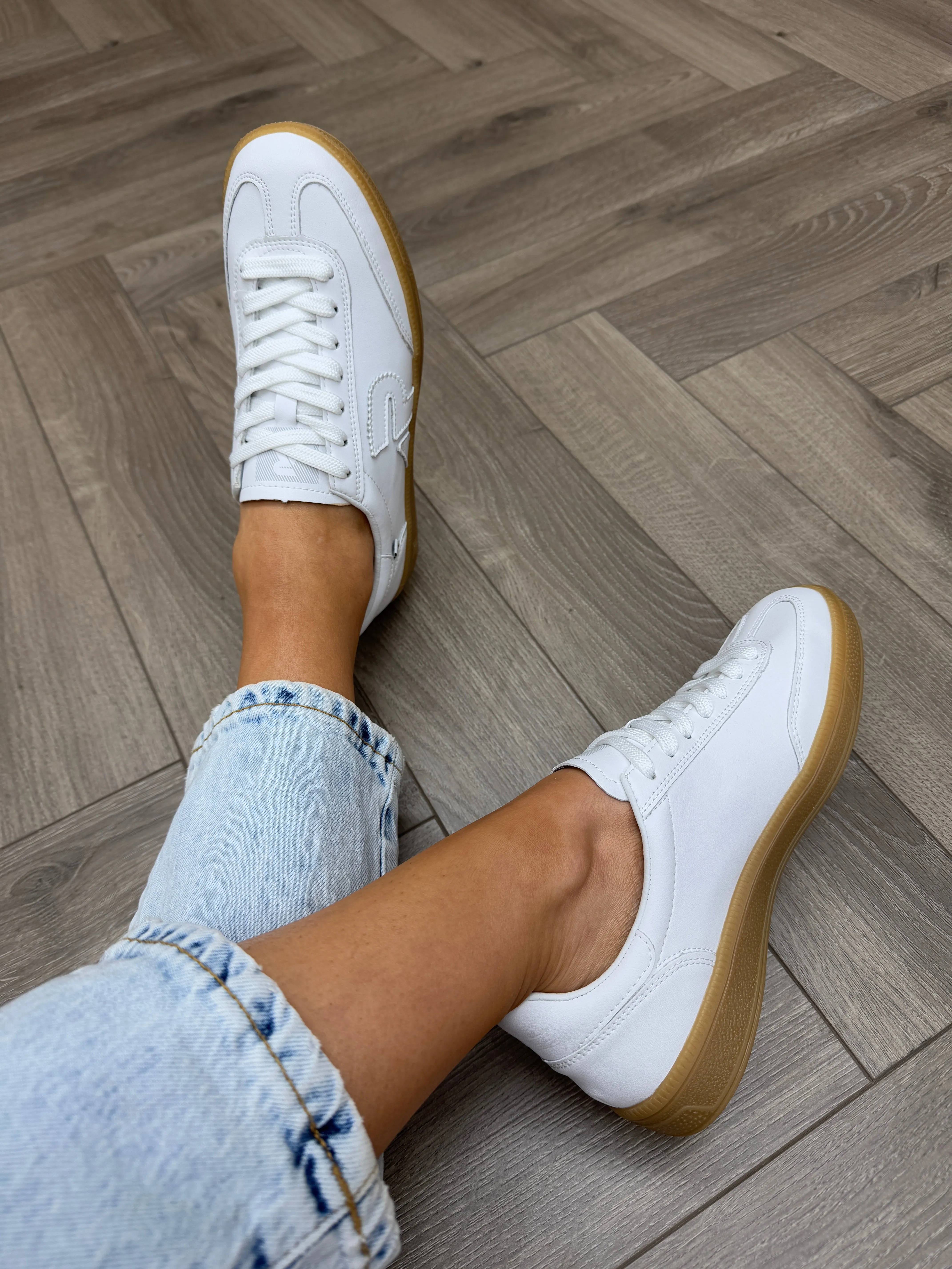 Rieker (SS25) Trainer With Gum Sole W2200-80 - White (R37)