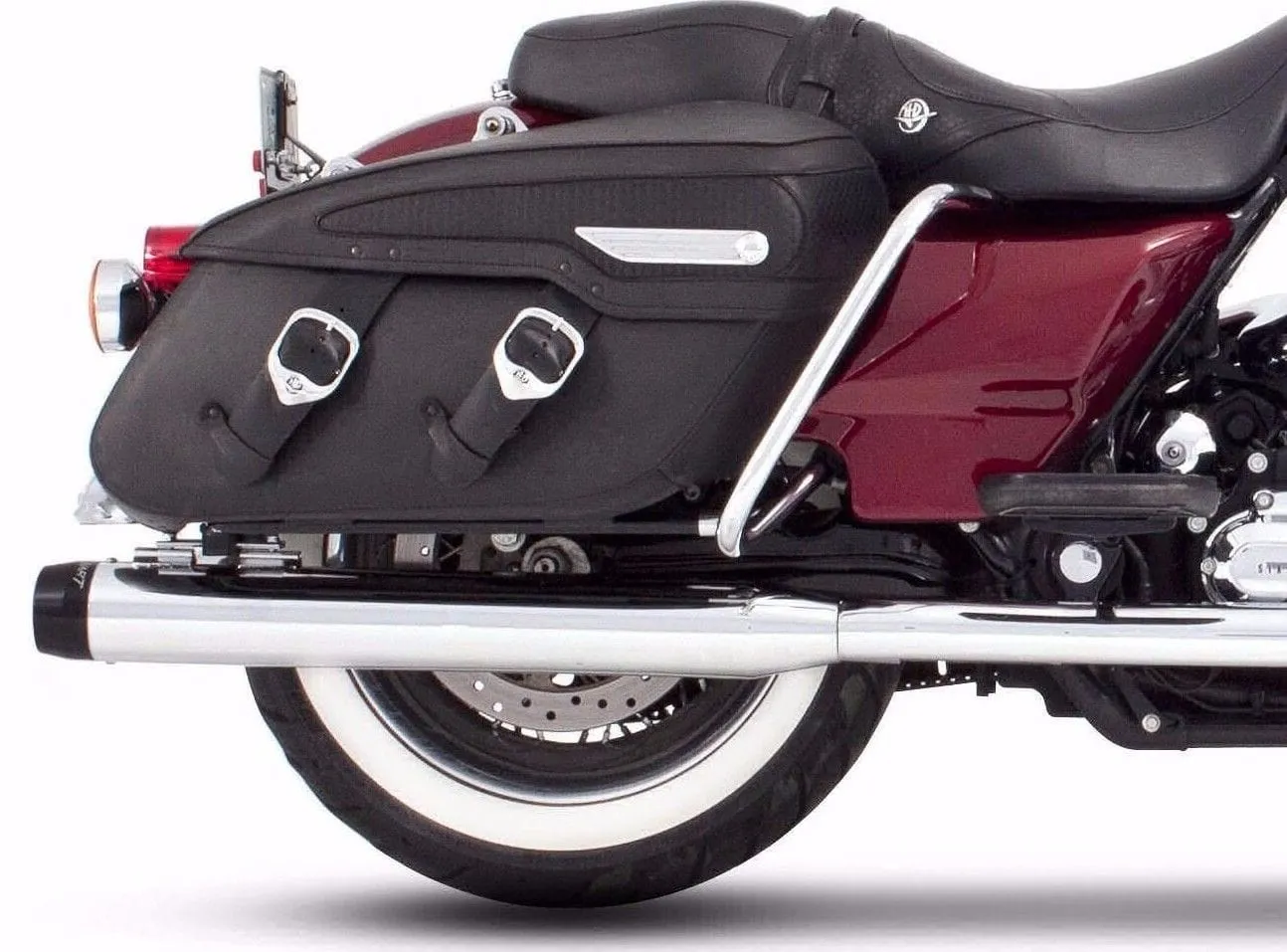 Rinehart Racing Chrome 3.5" Slip On Mufflers Exhaust Pipes 95-16 Harley Touring