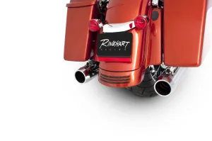 Rinehart Racing Chrome 3.5" Slip On Mufflers Exhaust Pipes 95-16 Harley Touring