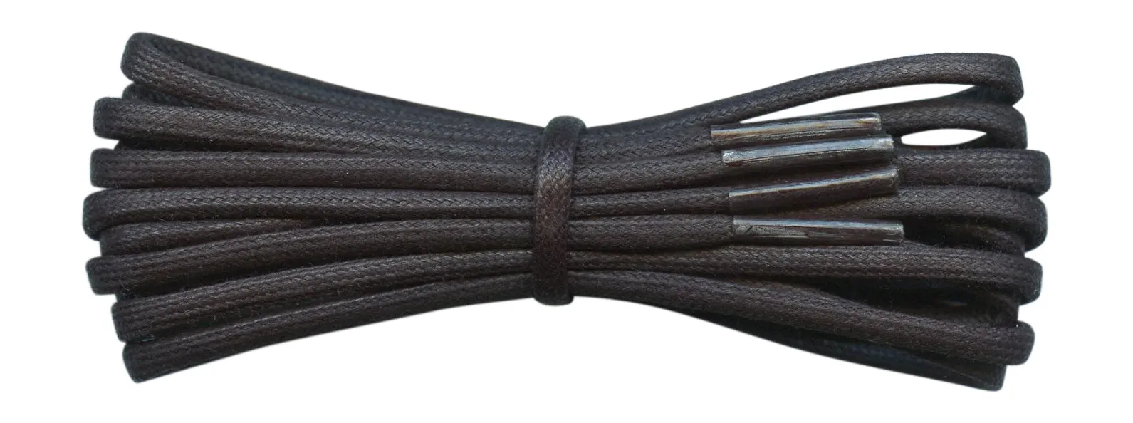 Round 3 mm Black waxed cotton shoelaces