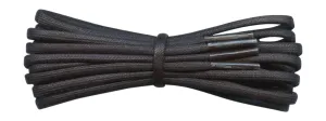Round 3 mm Black waxed cotton shoelaces
