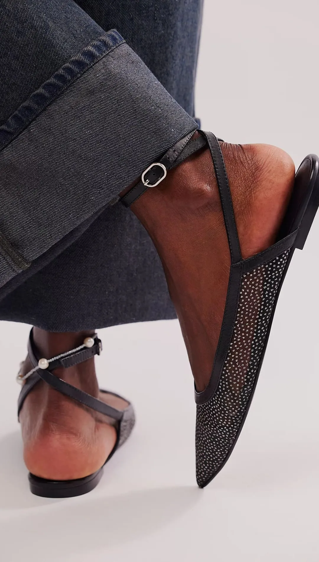 Sheer Glitter Jules Flats