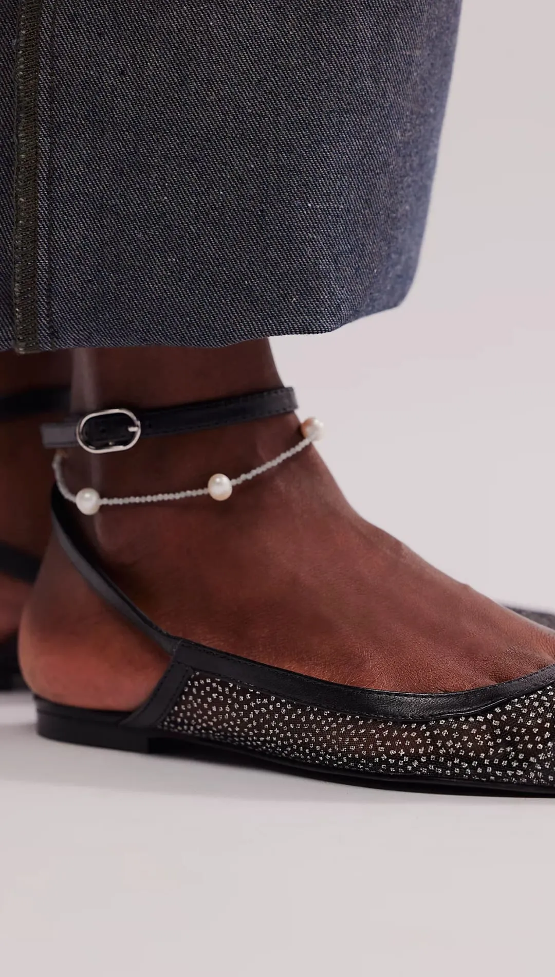 Sheer Glitter Jules Flats