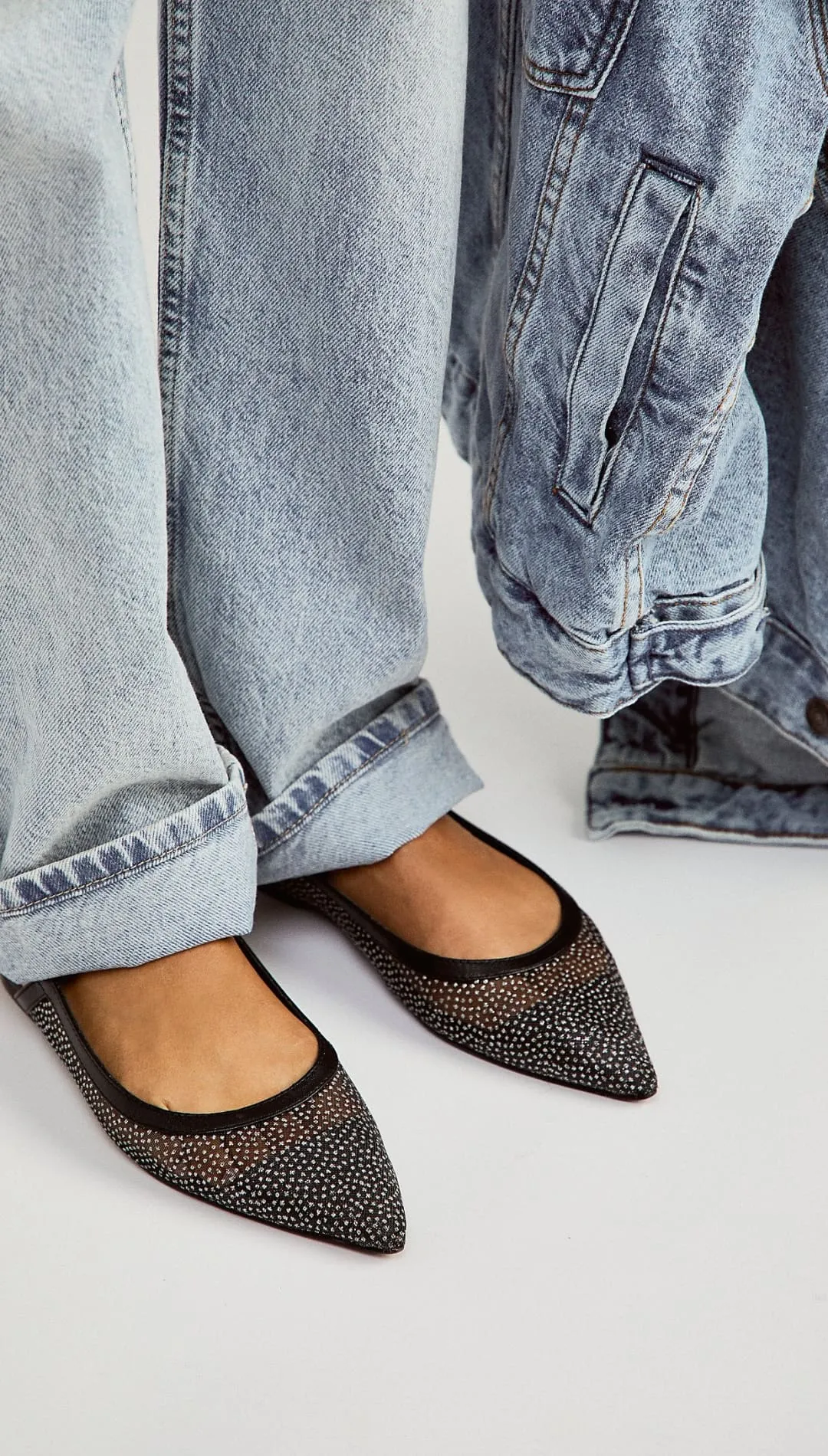 Sheer Glitter Jules Flats