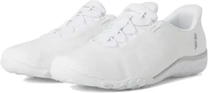 Skechers Modern Comfort Women's Women's Breathe Easy-Knitty Waves Hands Free Slip-Ins Sneaker, White, 5