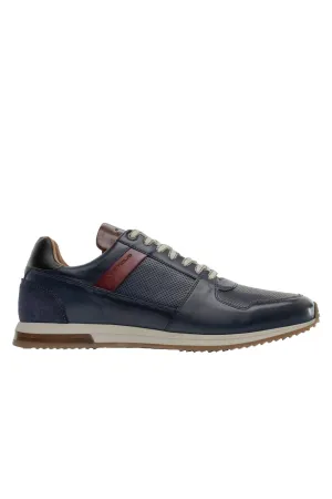 Slow Leather Trainers - Navy
