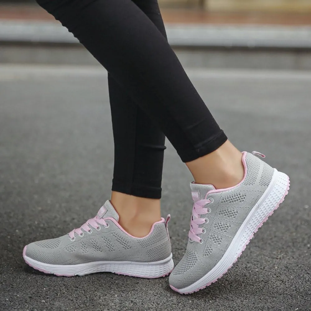 Sneakers for Women Casual Mesh Breathable Lace Up Walking Non Slip Work Shoes Women Jogging Men Casual Dress Shoes Dress Sneakers Black Tennis Shoe Cross Trainer Shoe